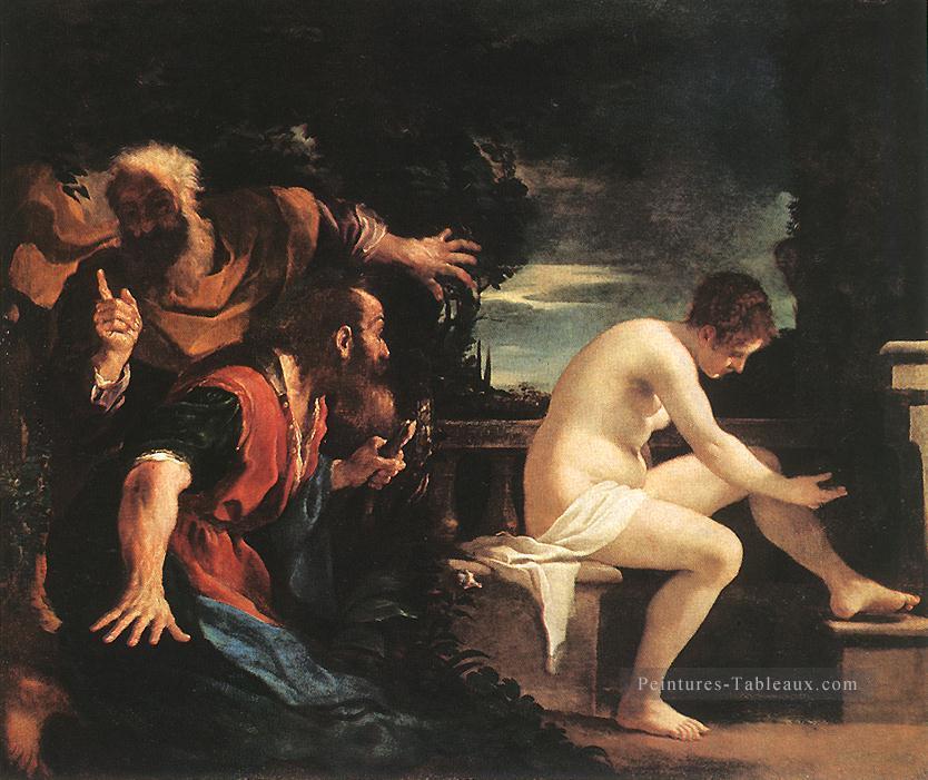 Susanna et les anciens Guercino baroque Peintures à l'huile